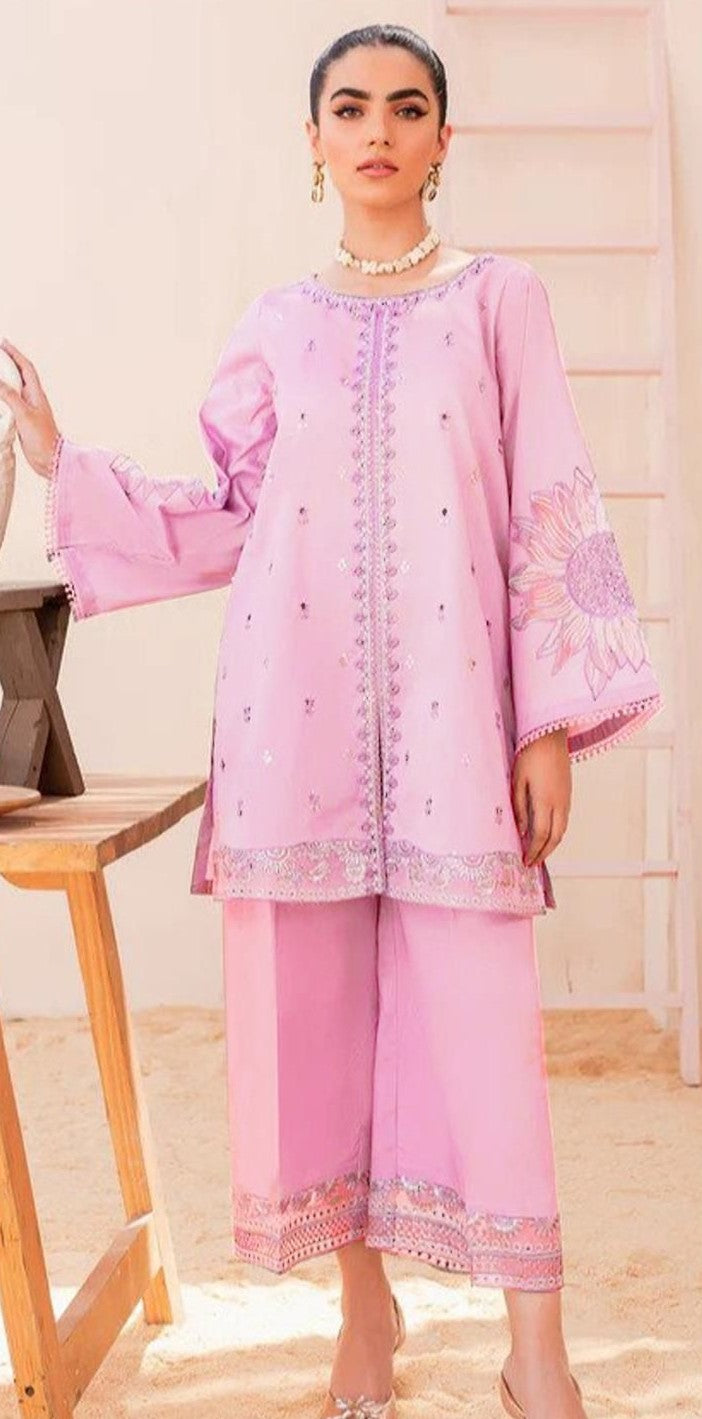 BAREEZE | LAWN 3 PIECE FULL HEAVY EMB UNSTICHED SUIT FOR SUMMER 2025