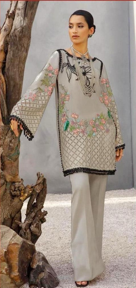 SAIRA & SHAKIRA | LAWN 2 PIECE FULL EMB UNSTICHED SUIT FOR SUMMER 2025