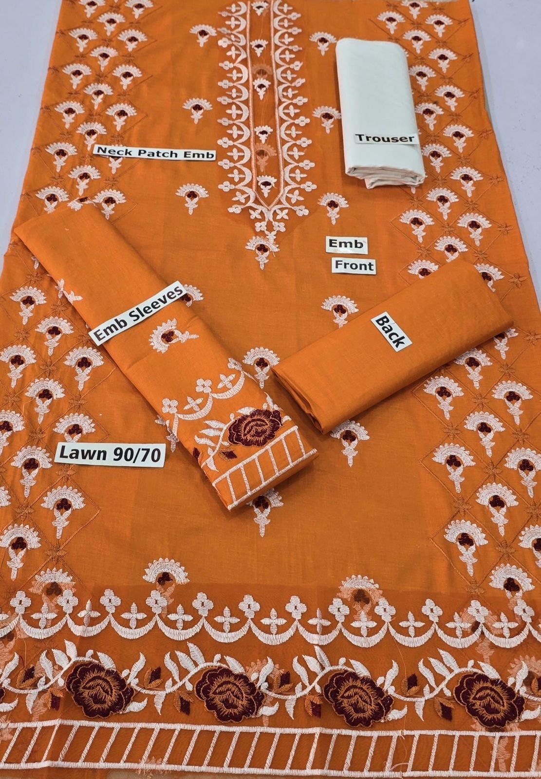 MARIA B | LAWN 2 PIECE FULL EMB UNSTICHED SUIT FOR SUMMER 2025