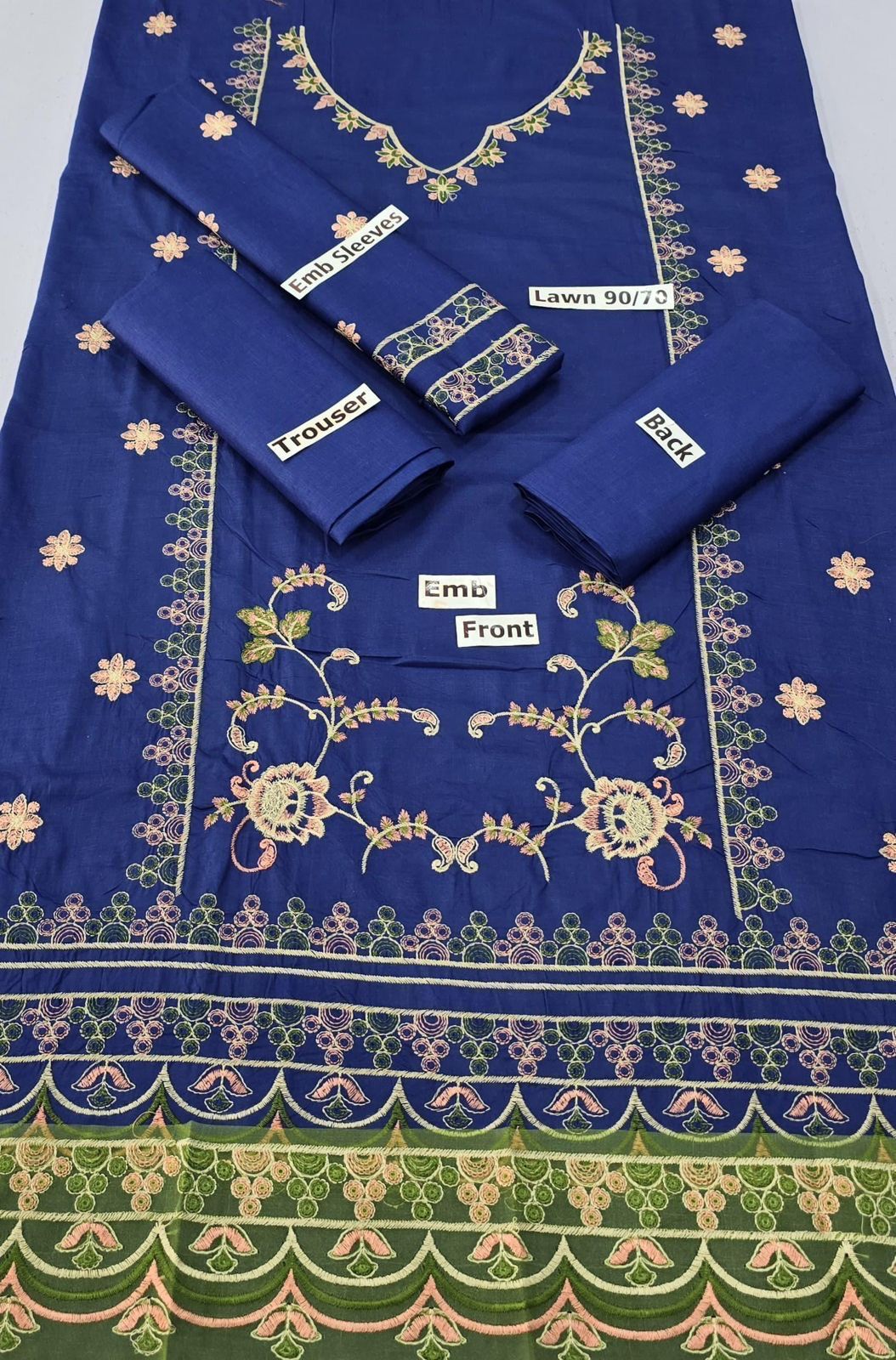 CROSS STICH | LAWN 2 PIECE FULL EMB UNSTICHED SUIT FOR SUMMER 2025