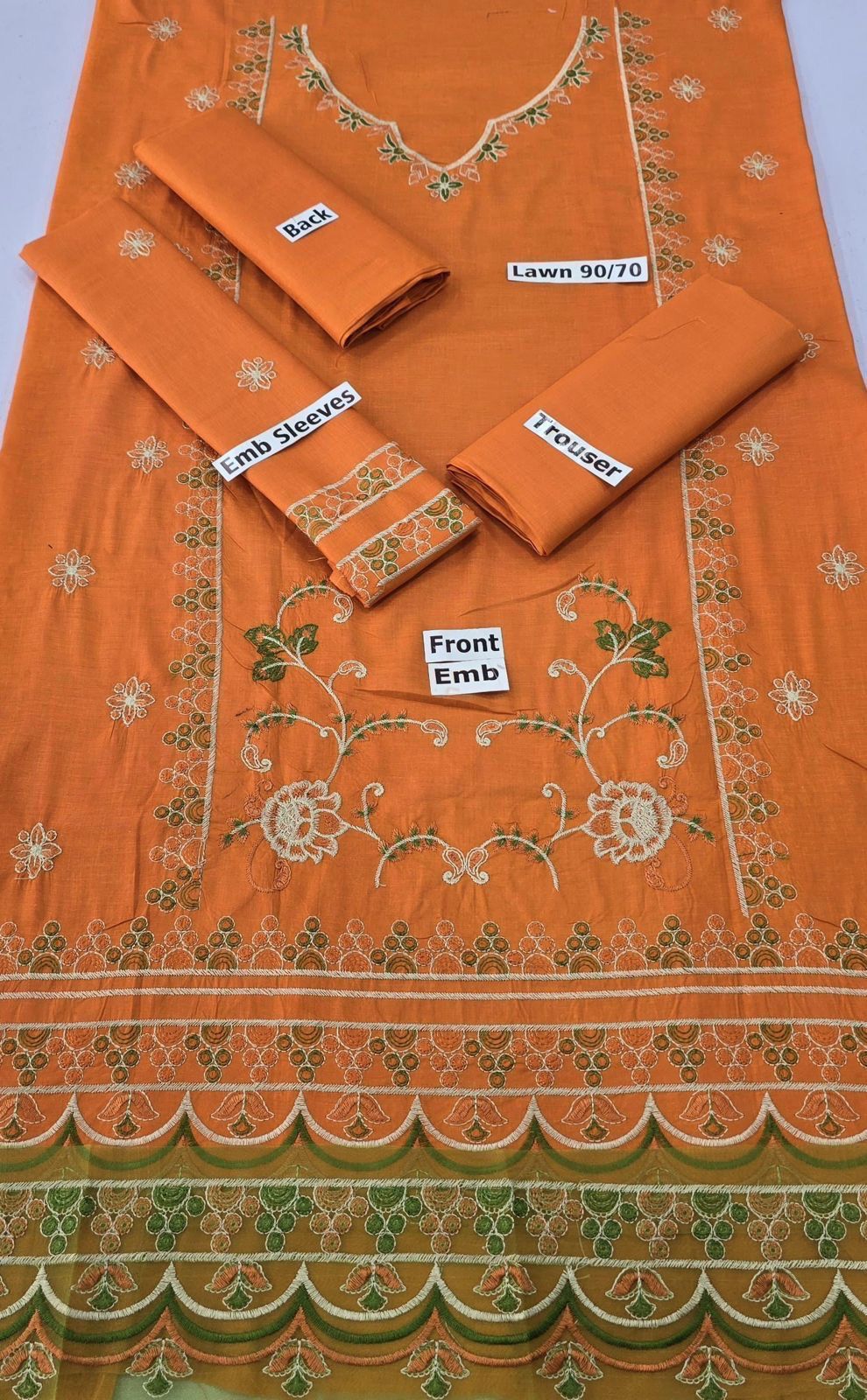 CROSS STICH | LAWN 2 PIECE FULL EMB UNSTICHED SUIT FOR SUMMER 2025