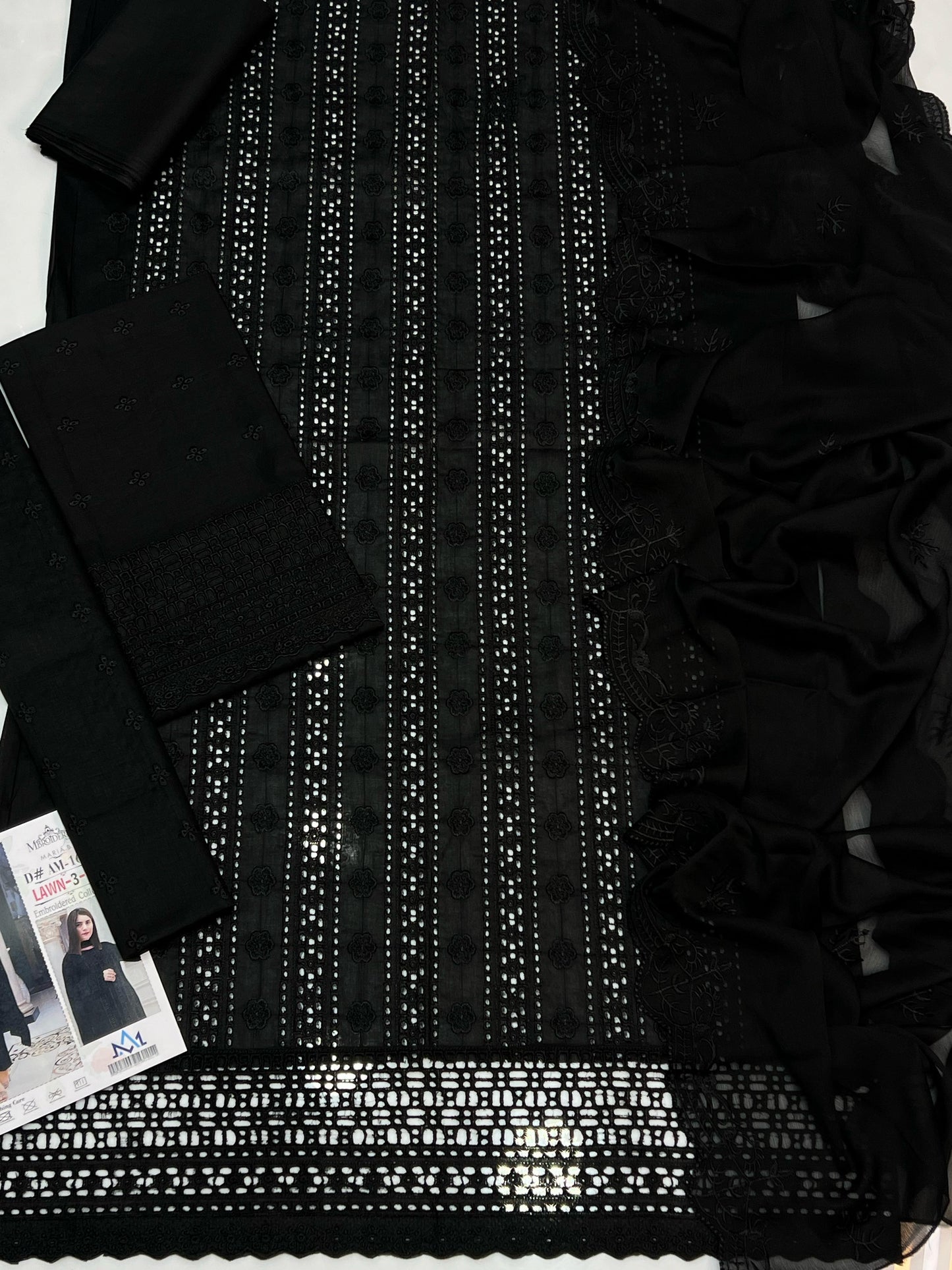 MARIA.B | LAWN 3 PIECE UNSTICHED FULL HEAVY EMB SUIT FOR SUMMER 2025