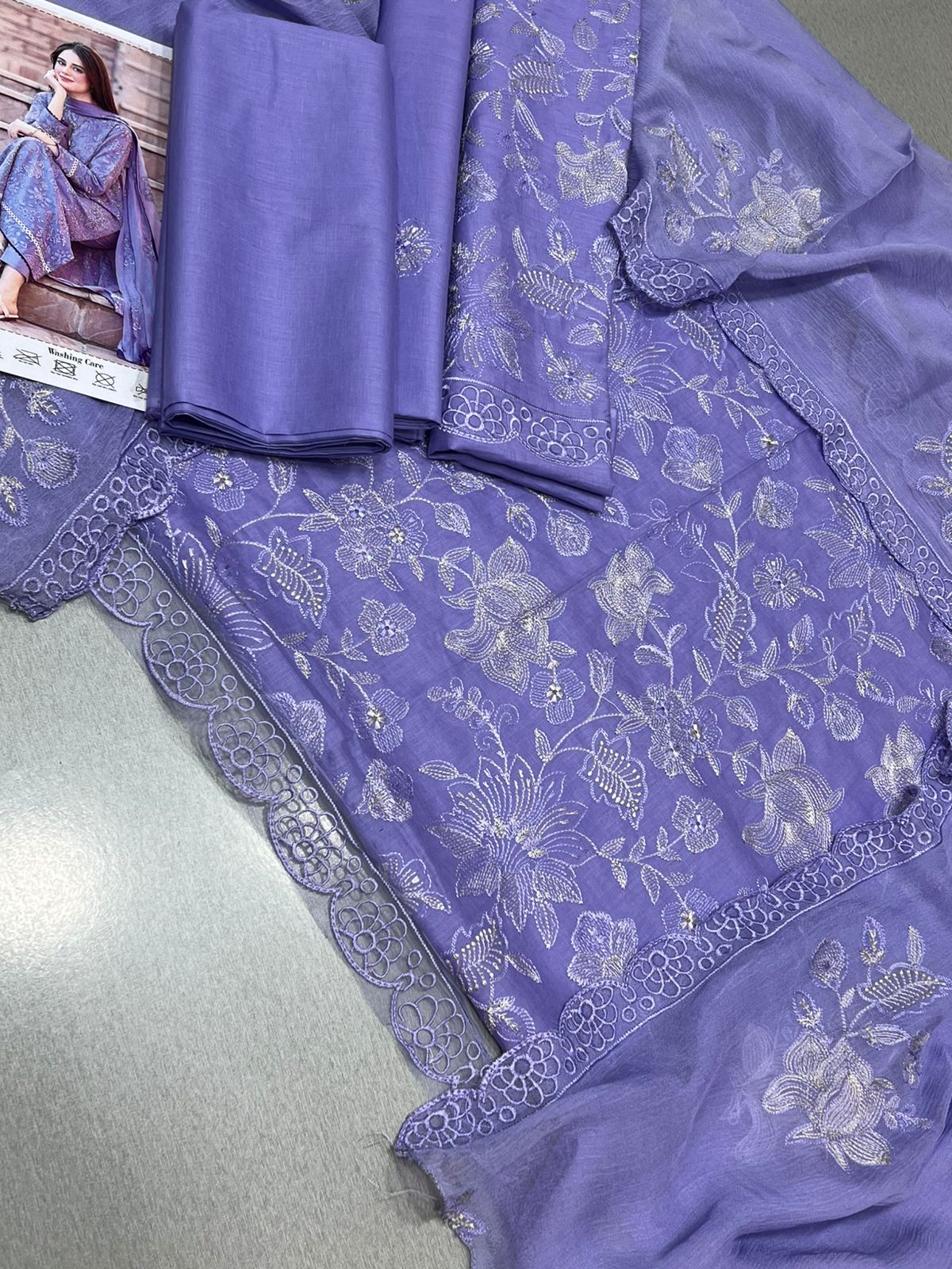 MARIA.B | LAWN 3 PIECE UNSTICHED FULL HEAVY EMB SUIT FOR SUMMER 2025