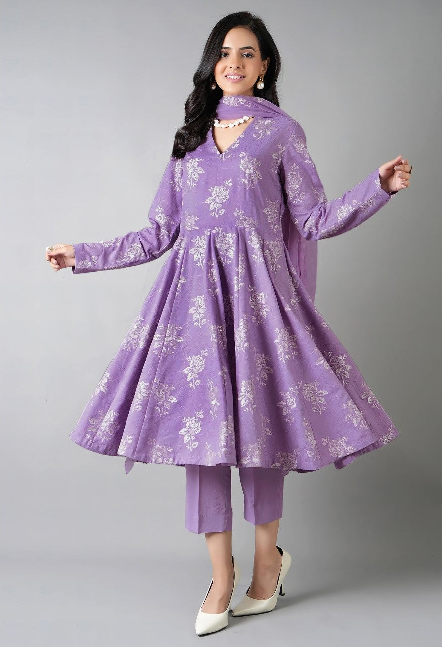 BAREEZE | LAWN 3 PIECE UNSTICHED FULL HEAVY EMB SUIT WITH CUTWORK READY TO WEAR DUBATA FOR SUMMER 2026