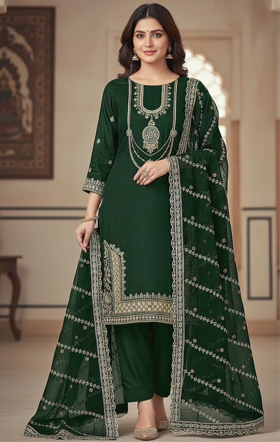 HUSAIN REHAR | LAWN 3 PIECE UNSTICHED FULL HEAVY EMB SUIT WITH READY TO WEAR CUTTWORK DUBATA FOR SUMMER 2026