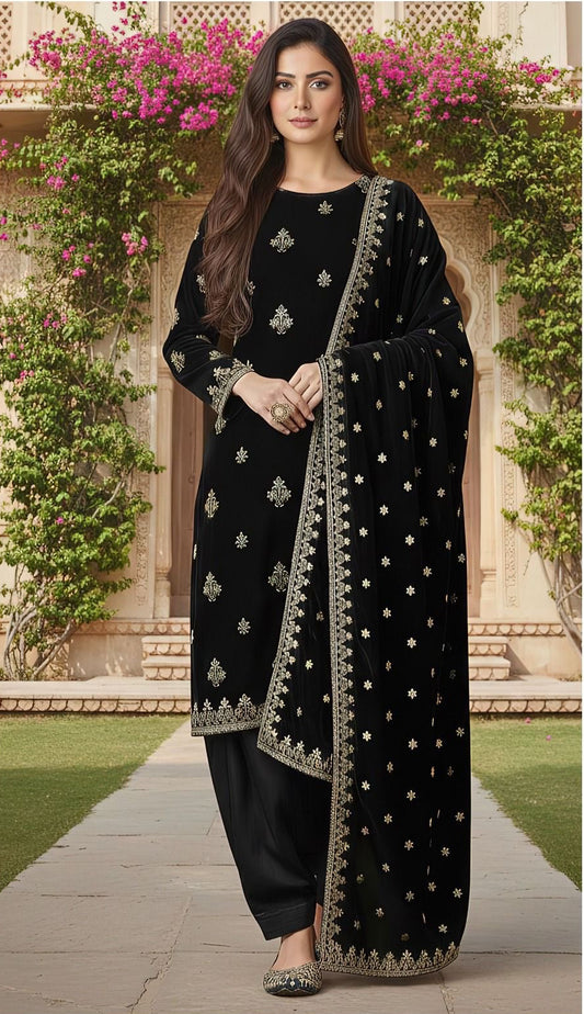 ZARA SHAHJAHAN | VELVET PHONEX 11000 MICRO FULL HEAVY EMB SUIT FOR WEDDING SEASON 2025-26