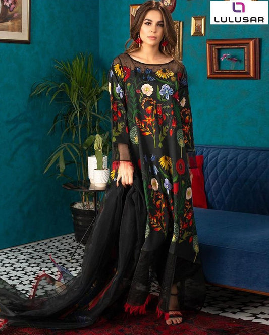 LULUSAR | DIGITAL PRINTED 2 PIECE WITH DIGITAL PRINTED SHIRT & TROUSER FOR WINTER 2024-2025