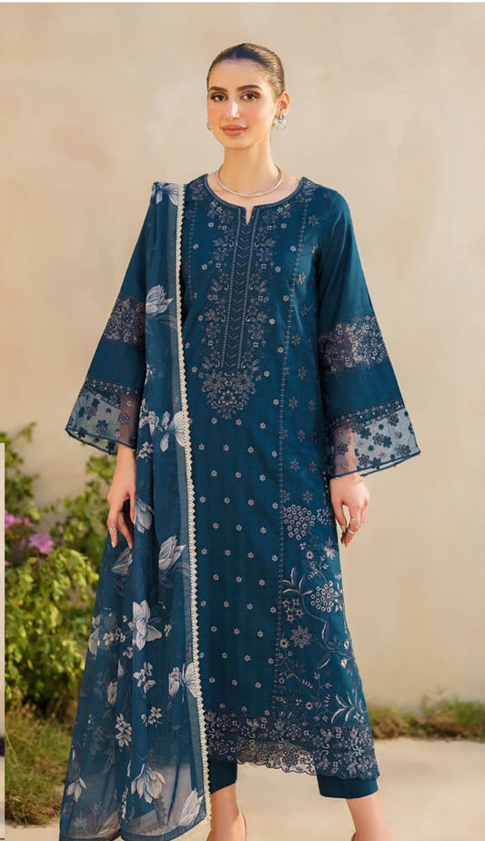 LimeLight | Dhanak 3 Piece EMB Suit For Winter 2024-2025