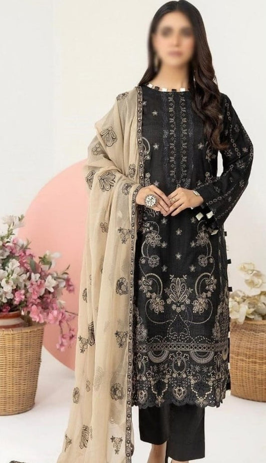 Tawakal | Dhanak 3 Piece Emb Suit For Winter 2024-2025