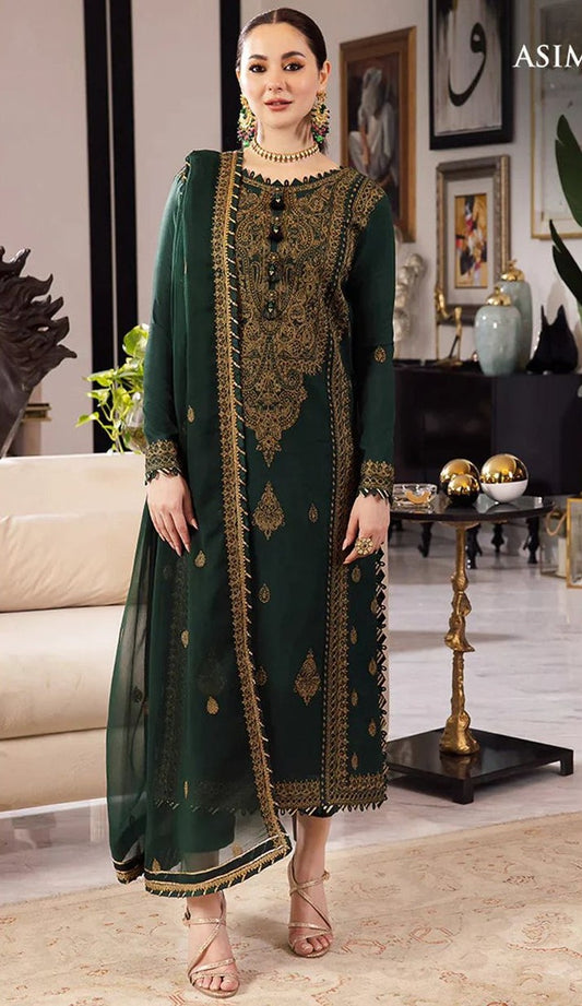 ASIM JOFA | DHANAK 3 PIECE FULL EMBROIDERED SUIT FOR WINTER 2024-2025