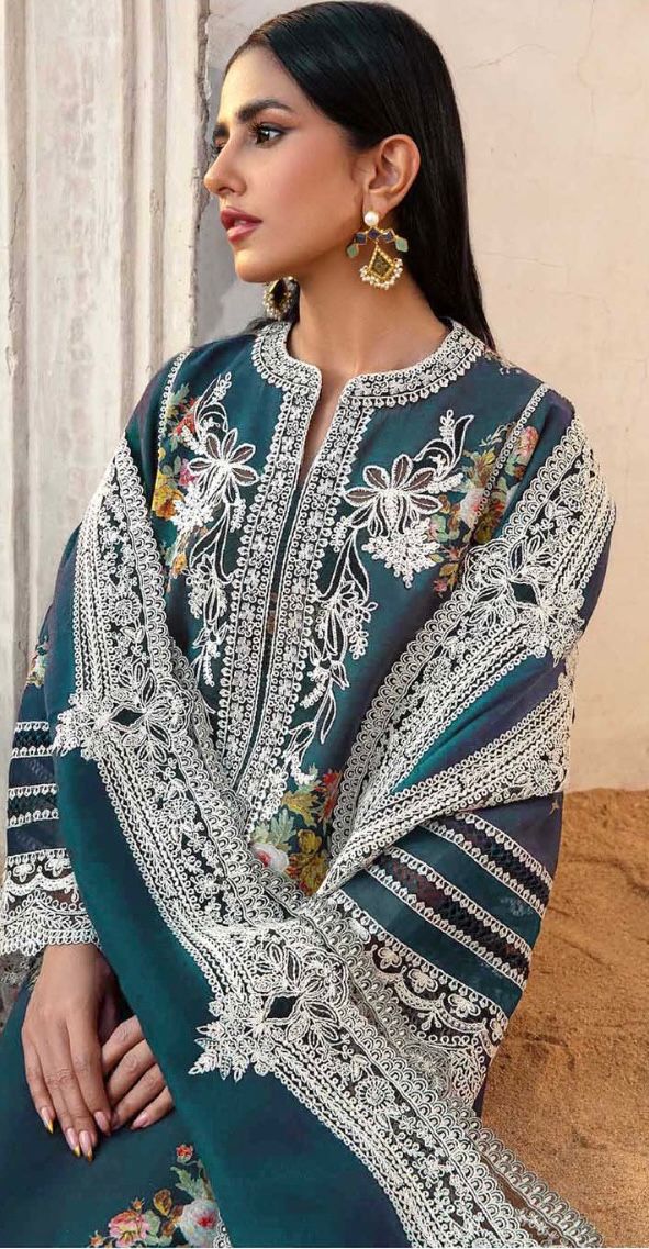 CRIMSON | DHANAK 3 PIECE FULL EMBROIDERED SUIT FOR WINTER 2024-2025