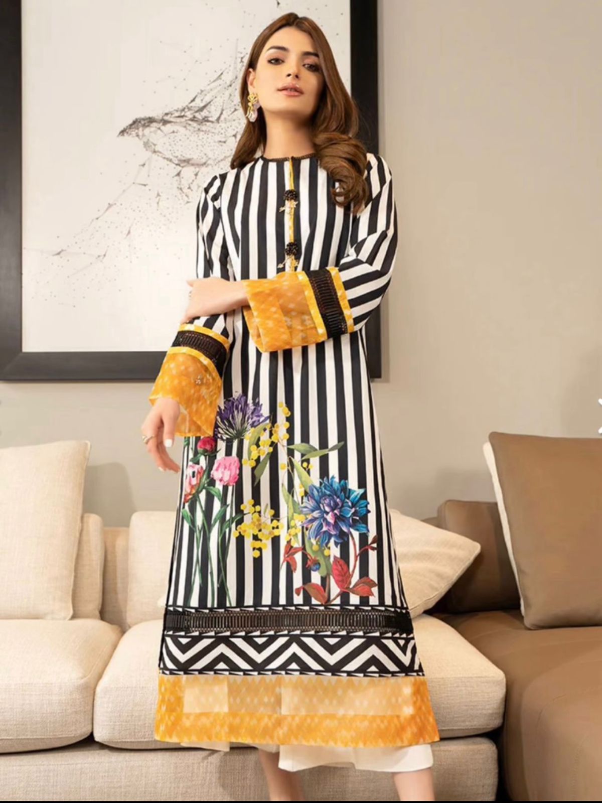 LULUSAR | DIGITAL PRINTED 2 PIECE WITH DIGITAL PRINTED SHIRT & TROUSER FOR WINTER 2024-2025