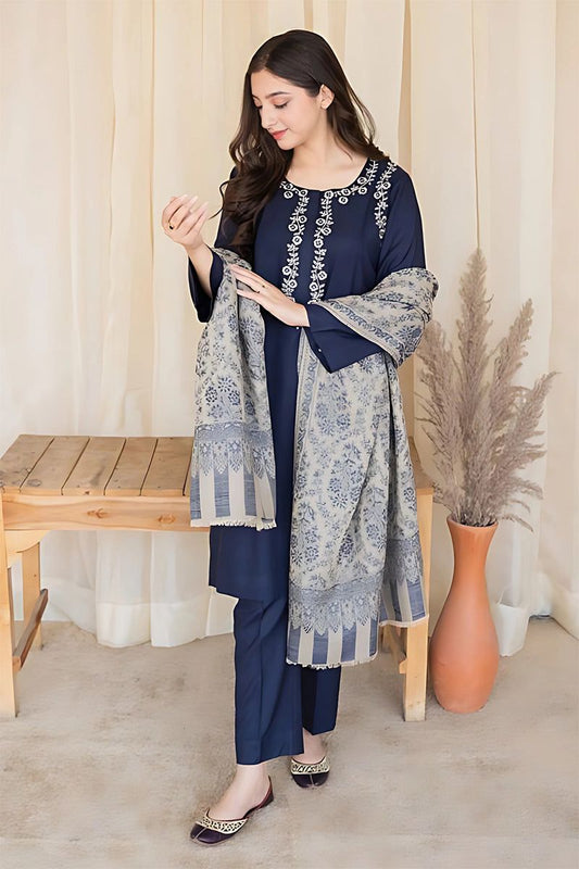 ASLIN | DHANAK 3 PIECE FULL HEAVY EMBROIDERED SUIT FOR WINTER 2024-2025