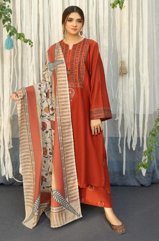 URGE | DHANAK 3 PIECE FULL EMBROIDERED SUIT FOR WINTER 2024-2025