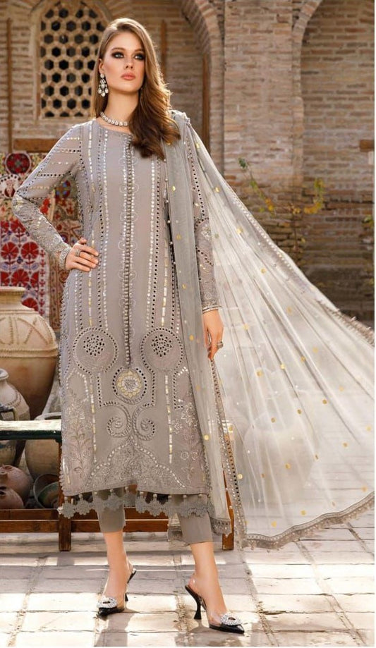 MARIA.B | DHANAK 3 PIECE FULL HEAVY EMBROIDERED SUIT FOR WINTER 2024-2025