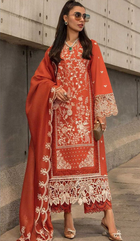 RANG RASIYA | DHANAK 3 PIECE FULL EMBROIDERED SUIT FOR WINTER 2024-2025