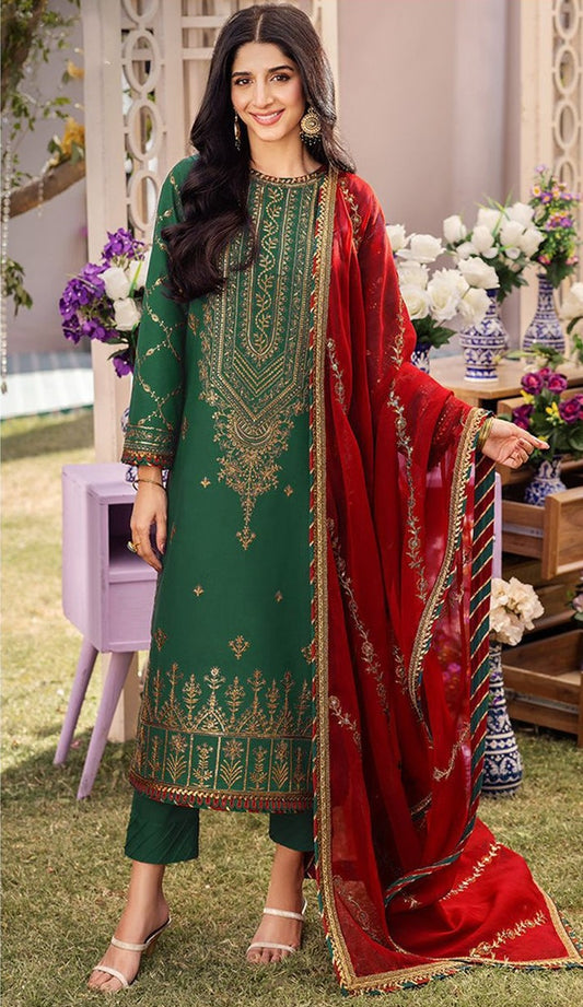 ASIM JOFA | DHANAK 3 PIECE FULL EMBROIDERED SUIT FOR WINTER 2024-2025