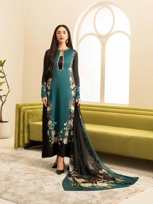 LULUSAR | DIGITAL PRINTED 2 PIECE WITH DIGITAL PRINTED SHIRT & TROUSER FOR WINTER 2024-2025