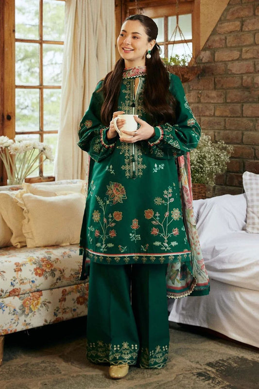 COCO BY ZARA SHAH JHAN | LINEN 3 PIECE FULL EMB SUIT FOR WINTER 2024-2025