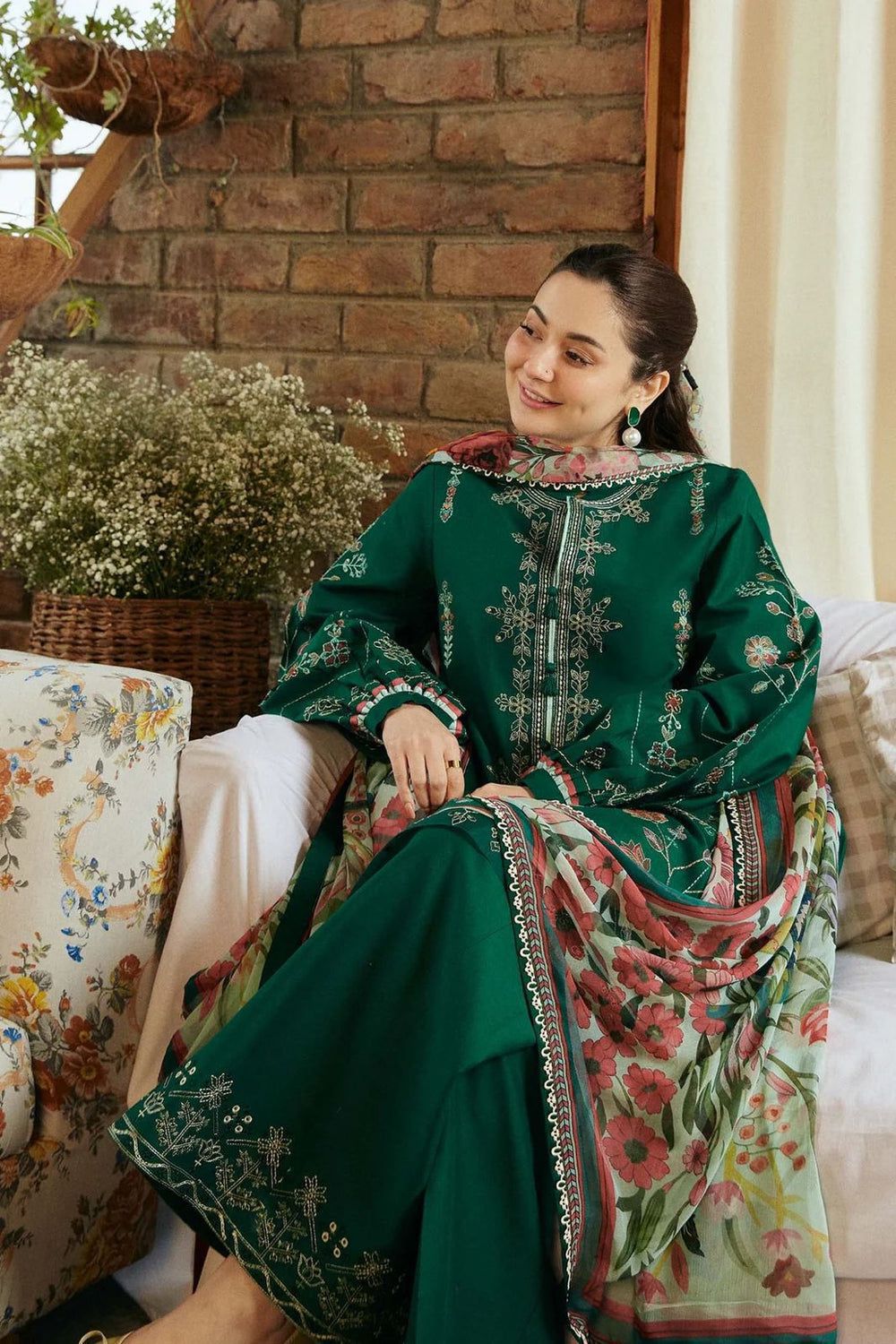 COCO BY ZARA SHAH JHAN | LINEN 3 PIECE FULL EMB SUIT FOR WINTER 2024-2025