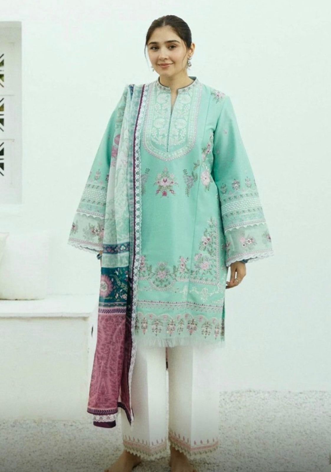 COCO BY ZARA SHAH JHAN | LINEN 3 PIECE FULL EMB SUIT FOR WINTER 2024-2025