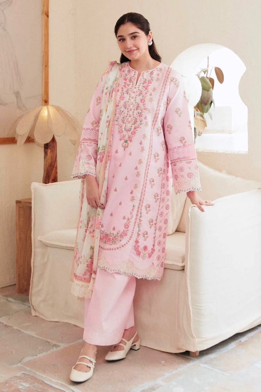 COCO BY ZARA SHAH JHAN | LINEN 3 PIECE FULL EMB SUIT FOR WINTER 2024-2025