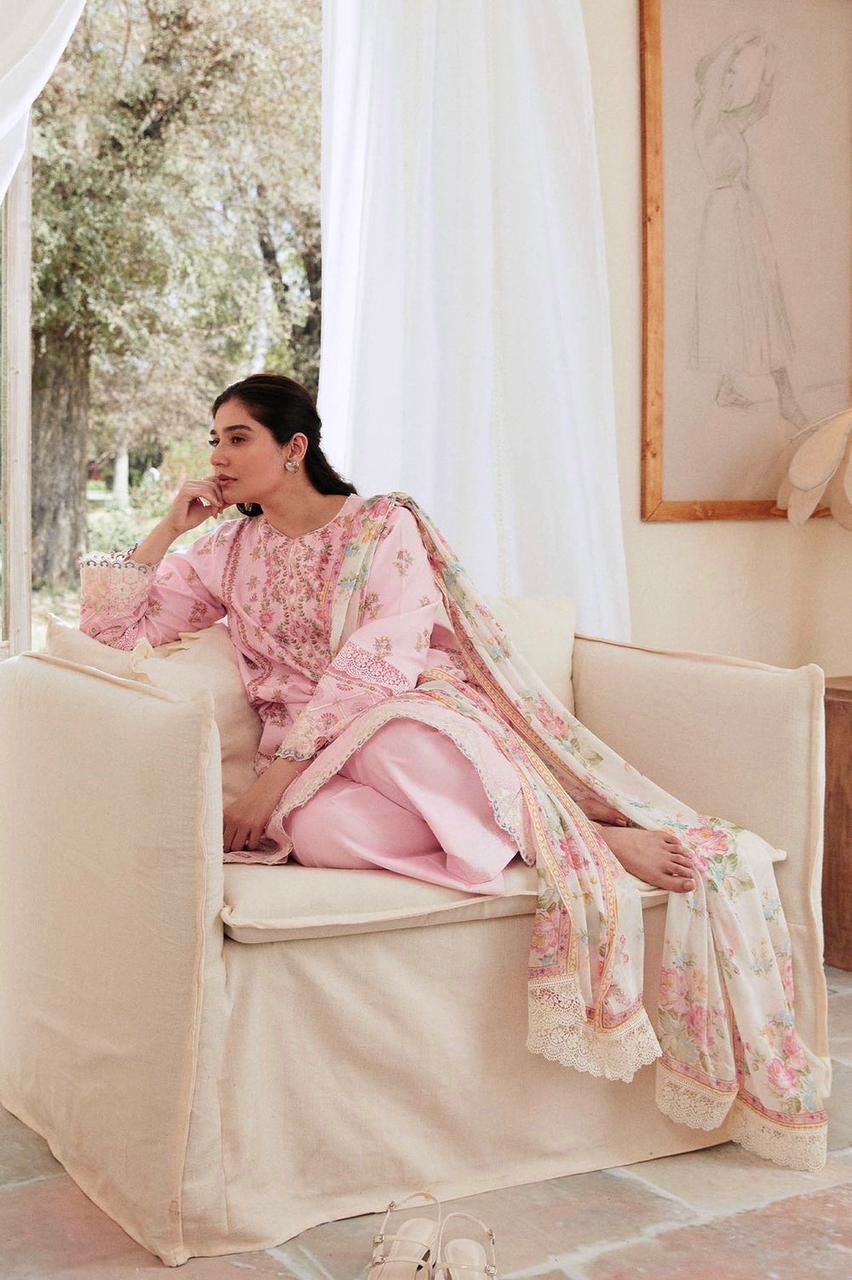 COCO BY ZARA SHAH JHAN | LINEN 3 PIECE FULL EMB SUIT FOR WINTER 2024-2025