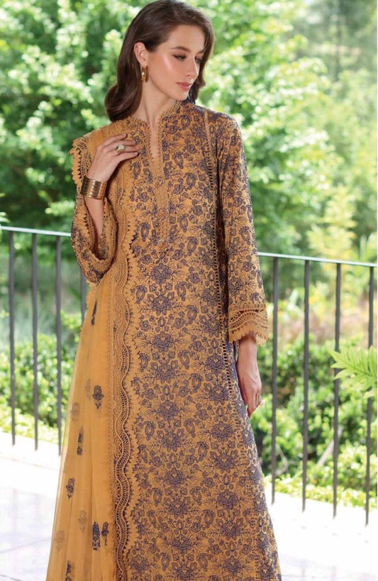 BAREEZE | DHANAK 3 PIECE FULL HEAVY EMBROIDERED SUIT FOR WINTER 2024-2025