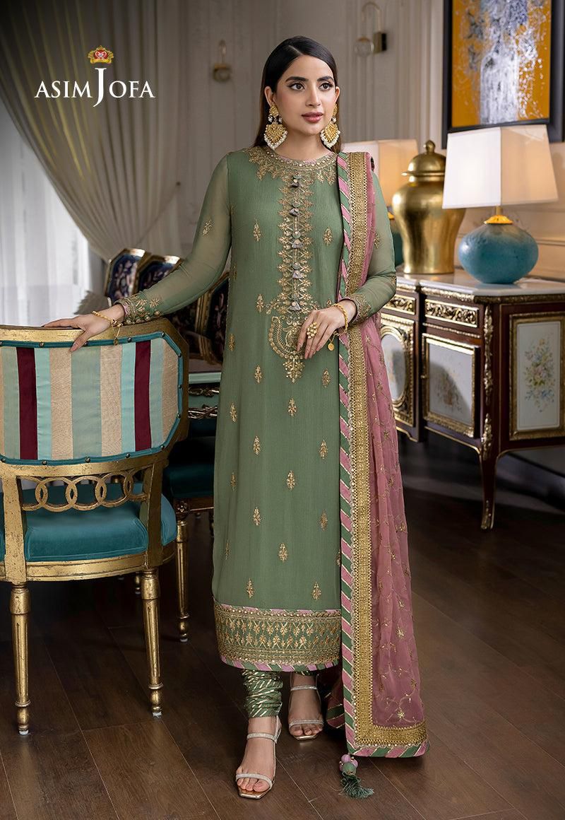 ASIM JOFA | Fully Heavy Embroidery Chiffon SUIT FOR PARTY & MARRIAGE SEASON 2025