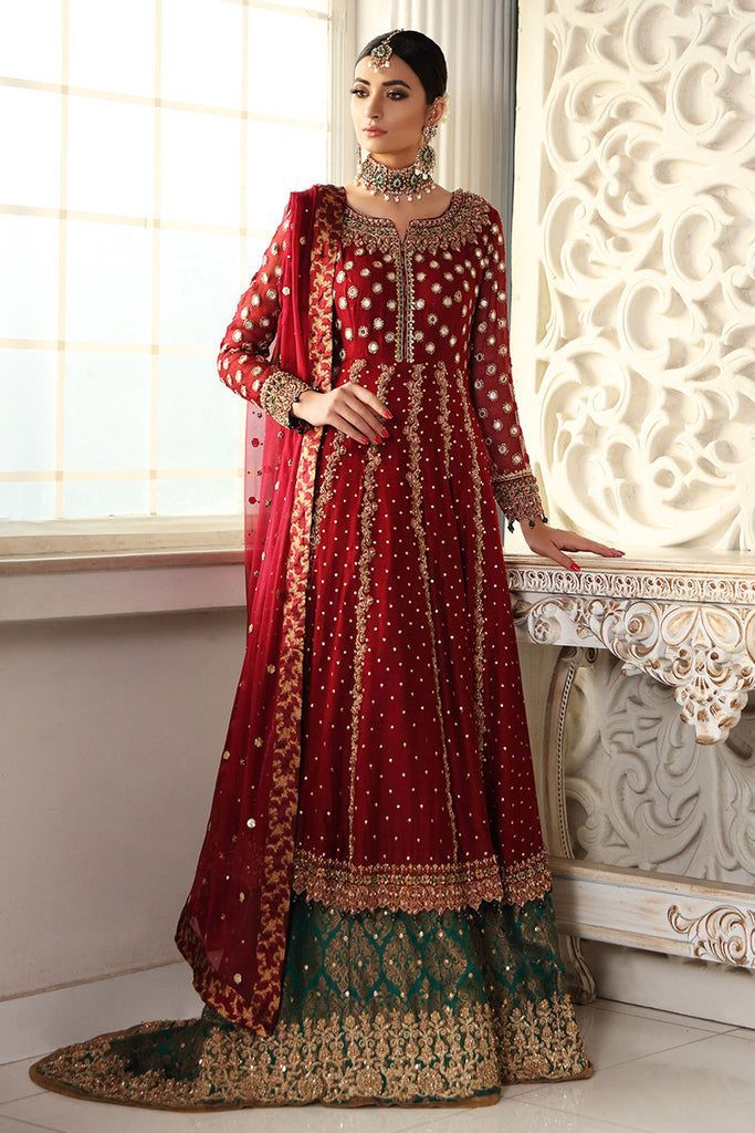 AYESHA IMRAN | FULL HEAVY EMBROIDERED CHIFFON SUIT WITH GARARA FOR WEADING 2025