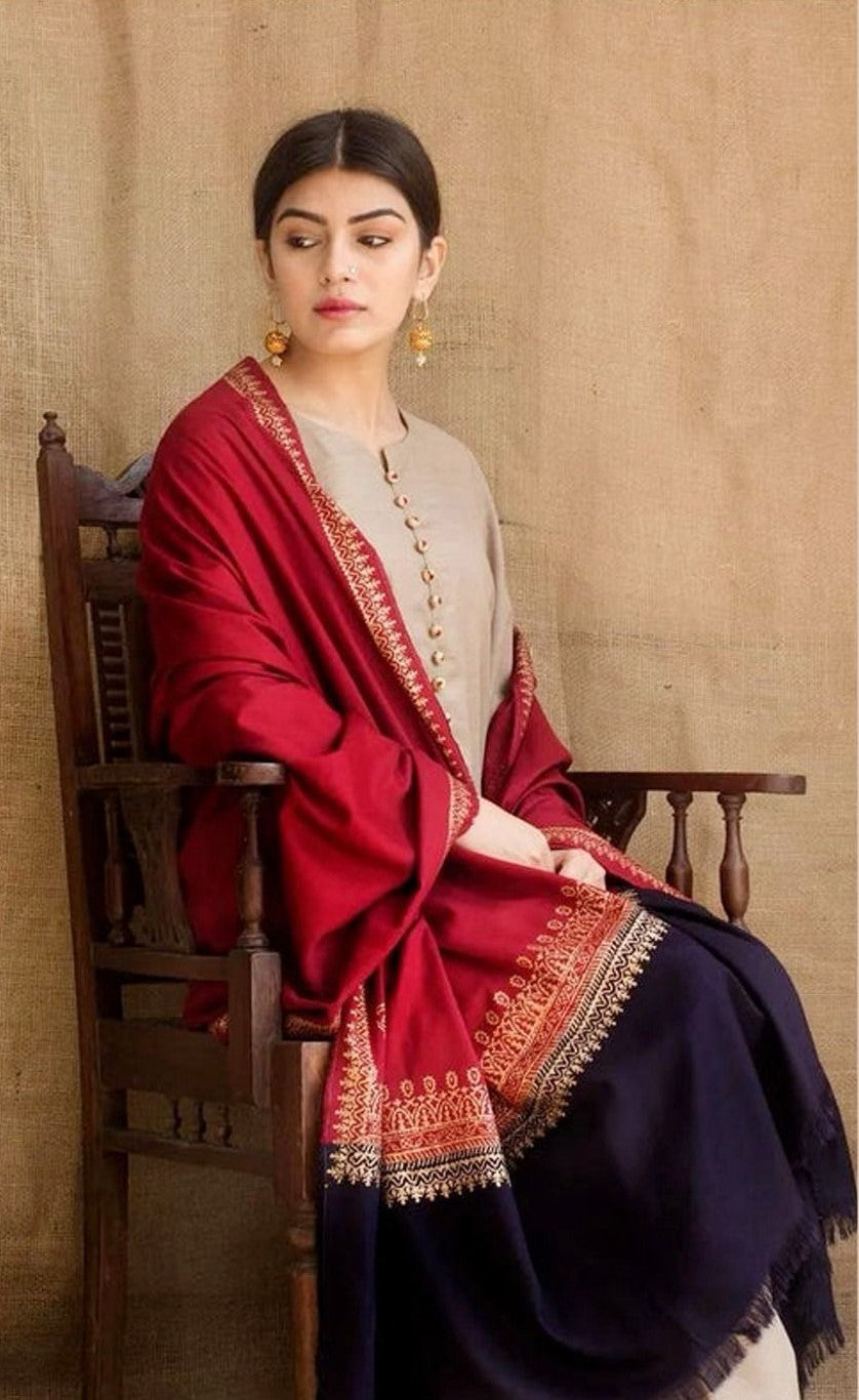 ASLIN | DHANAK 3 PIECE FULL EMBROIDERED SUIT FOR WINTER 2024-2025