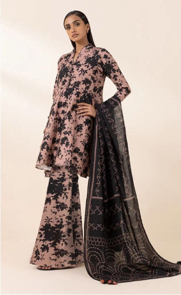 SAPPHIRE | KHADAR 3 PIECE PRINT SUIT FOR WINTER 2024-2025