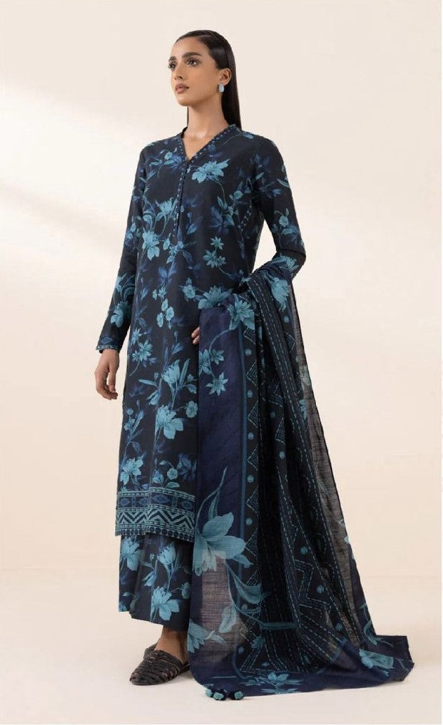 SAPPHIRE | KHADAR 3 PIECE PRINT SUIT FOR WINTER 2024-2025