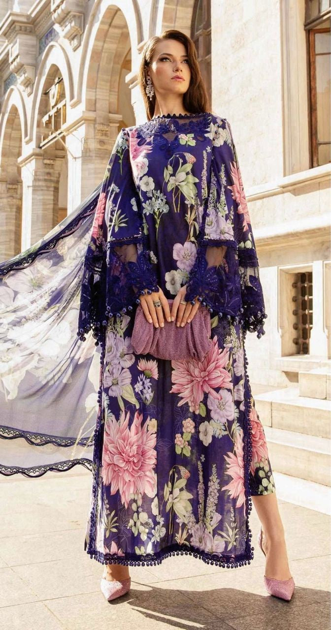 MARIA.B | KHADAR 3 PIECE PRINT SUIT FOR WINTER 2024-2025