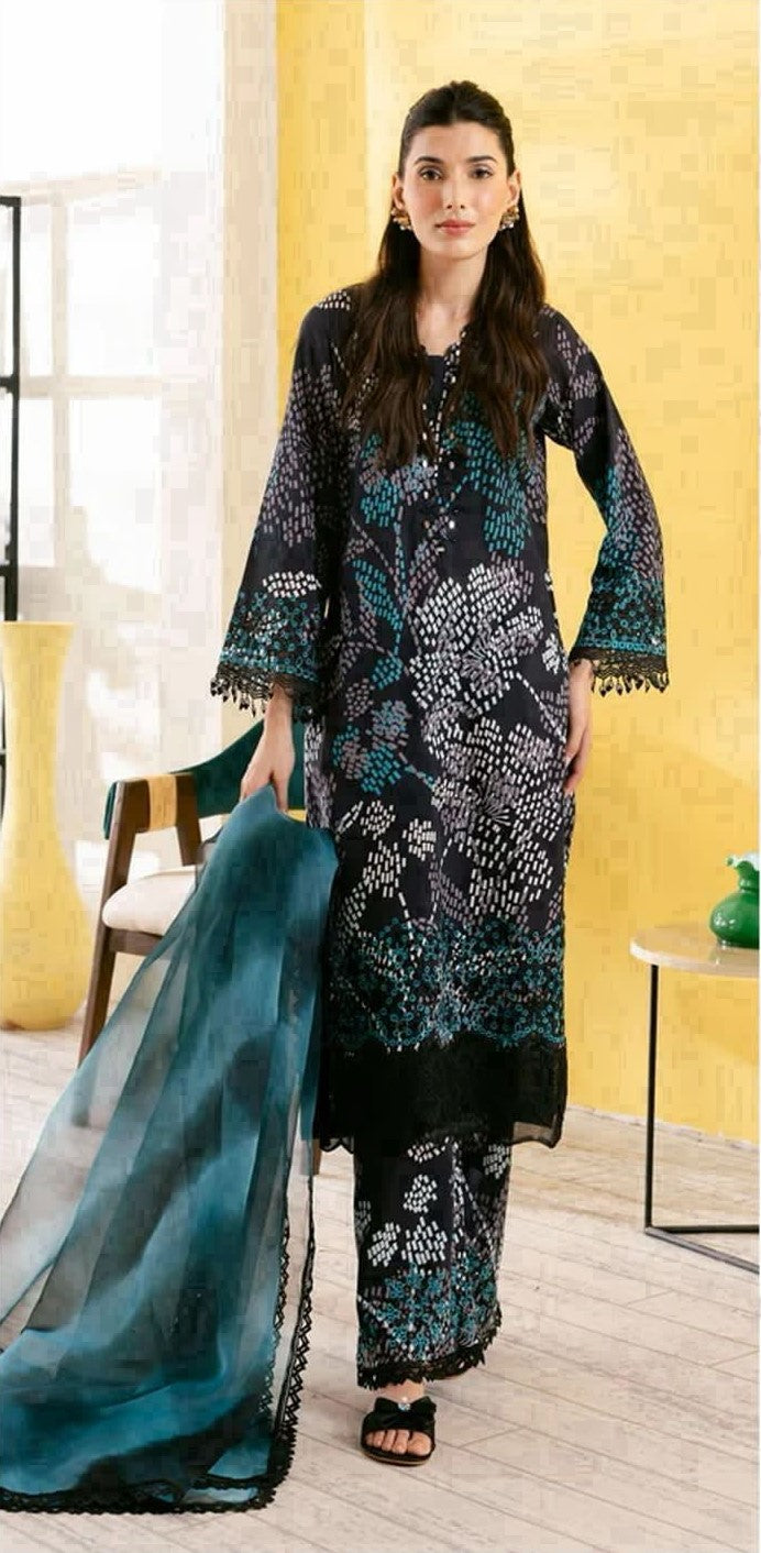 NUREH | KHADAR 3 PIECE PRINT SUIT FOR WINTER 2024-2025