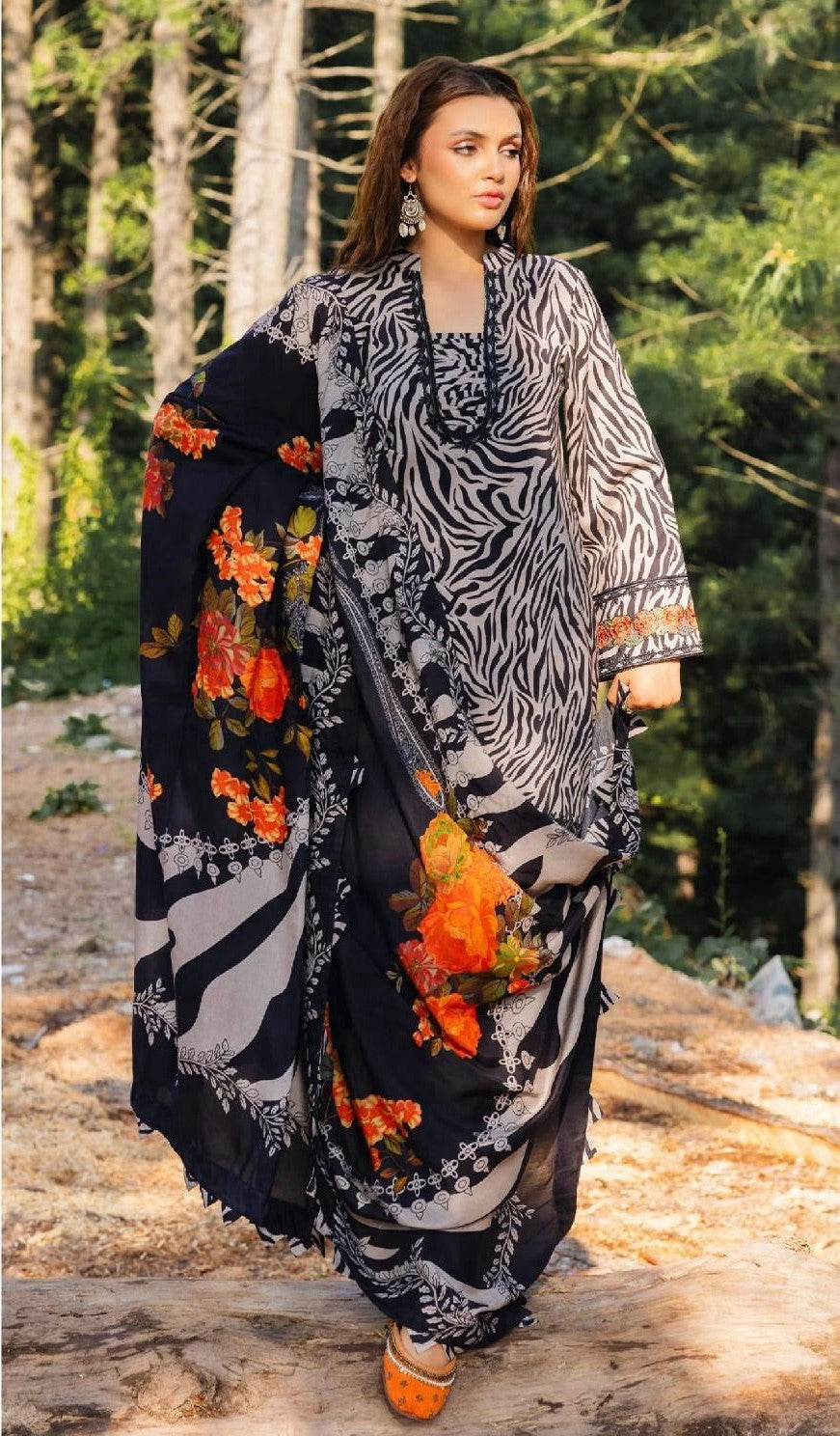 CHARIZMA | KHADAR 3 PIECE PRINT SUIT FOR WINTER 2024-2025