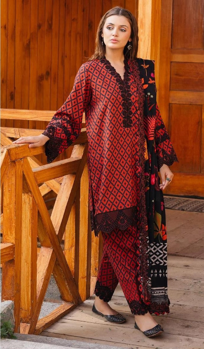 CHARIZMA | KHADAR 3 PIECE PRINT SUIT FOR WINTER 2024-2025