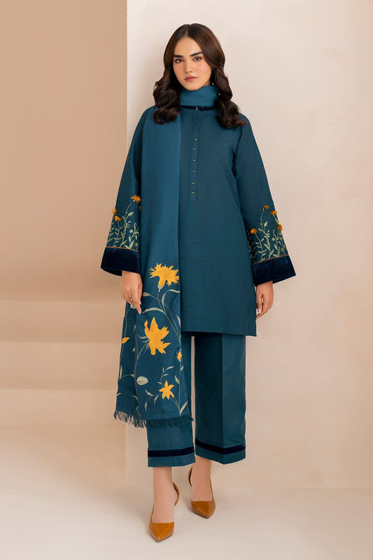 BAROUQE | DHANAK 3 PIECE FULL HEAVY EMB SUIT FOR WINTER 2024-2025