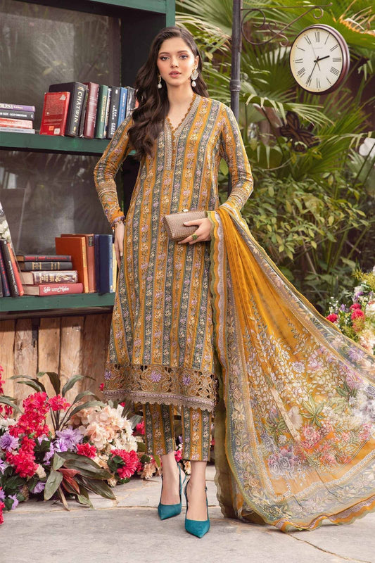 MARIA B | LAWN 3 PIECE FULL HEAVY EMB SUIT FOR SUMMER 2025