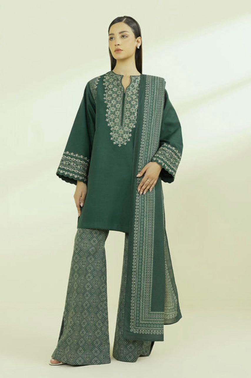 BATIK | LAWN 3 PIECE FULL EMB UNSTICHED SUIT FOR SUMMER 2025