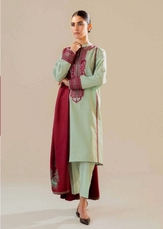 COCO BY ZJ | LAWN 3 PIECE FULL EMB UNSTICHED SUIT FOR SUMMER 2025