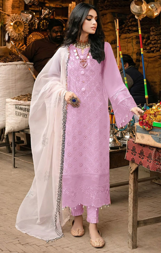 BAREEZE | LAWN 3 PIECE UNSTICHED FULL HEAVY EMB SUIT FOR SUMMER 2025