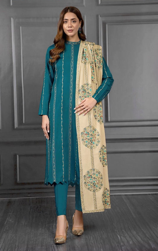 KAYSERIA| LAWN 3 PIECE UNSTICHED FULL HEAVY EMB SUIT FOR SUMMER 2025