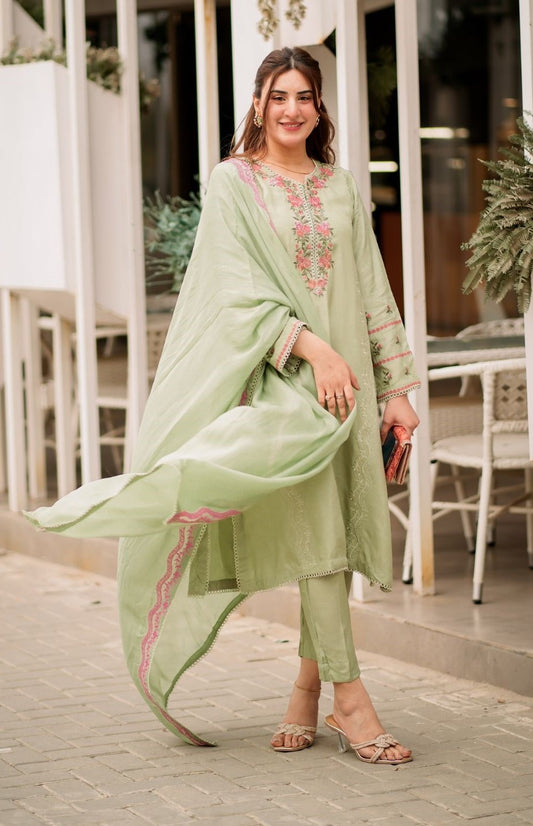 GARNET | LAWN 3 PIECE UNSTICHED FULL HEAVY EMB SUIT FOR SUMMER 2025