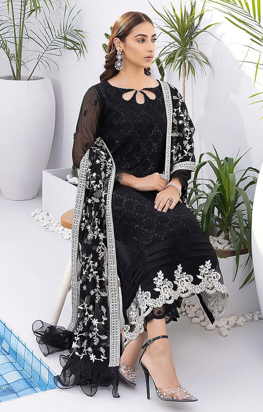 MARIA.B | LAWN 3 PIECE UNSTICHED FULL HEAVY EMB SUIT FOR SUMMER 2025