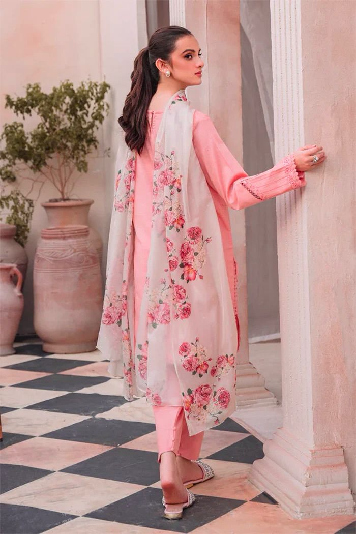 ZIVA | LAWN 3 PIECE FULL EMB UNSTICHED SUIT FOR SUMMER 2025