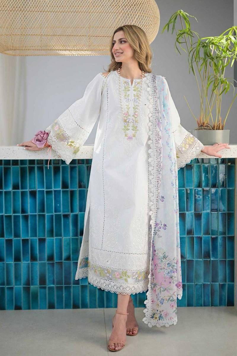 JAZMINE | LAWN 3 PIECE UNSTICHED FULL HEAVY EMB SUIT FOR SUMMER 2025