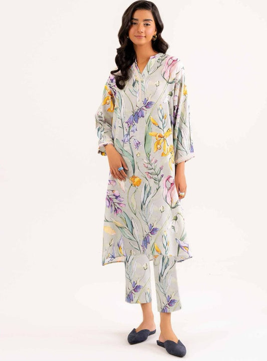 NISHA | LAWN 3 PIECE UNSTICHED DIGITAL PRINTED SUIT FOR SUMMER 2025
