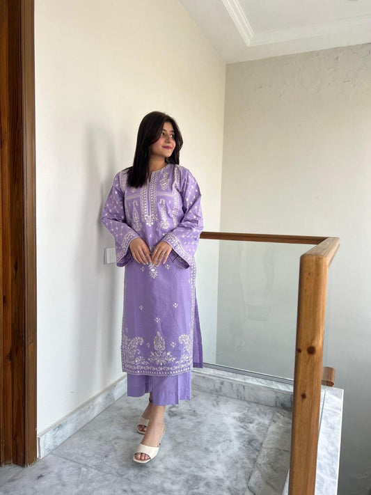 BAREEZE | LAWN 2 PIECE UNSTICHED FULL HEAVY EMB SUIT FOR SUMMER 2025