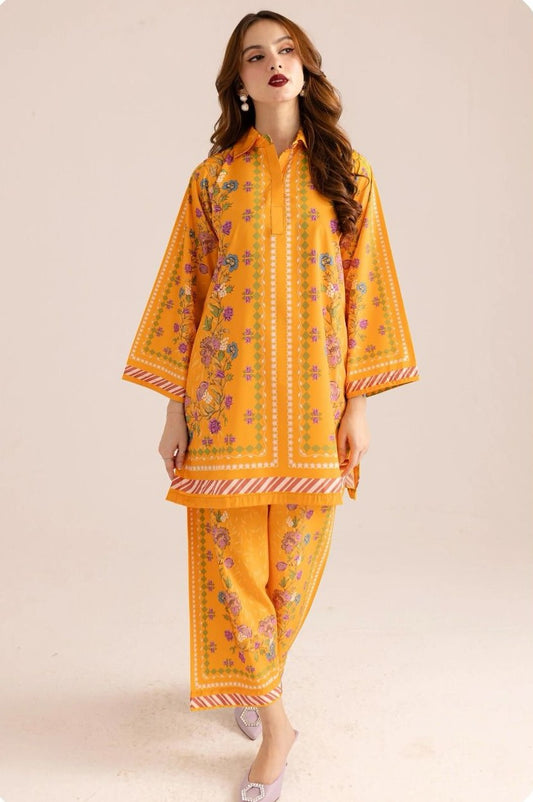 BINT-E-NAZ | LAWN 3 PIECE UNSTICHED PRINT SUIT FOR SUMMER 2025